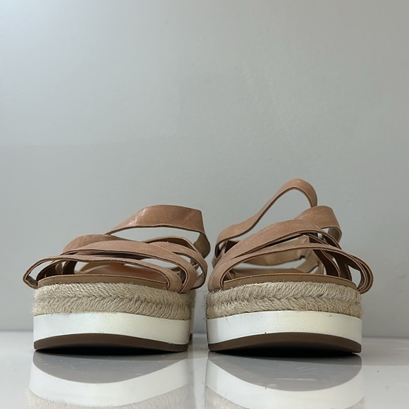 Lucky Brand Jokepa Brown Platform Wedge Espadrille Sandals Size 10 - Picture 4 of 16